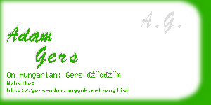 adam gers business card